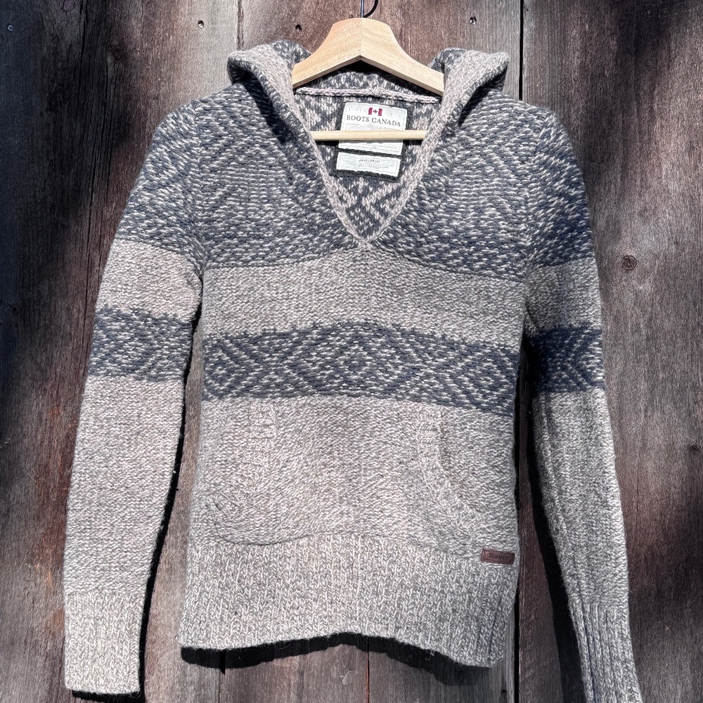 Knitted Roots Canada Wool Hoodie Sweater